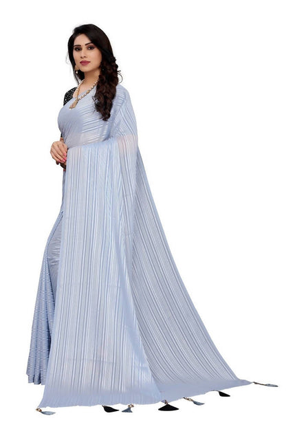 Vamika Grey Georgette Seqence Saree (Riva Grey)