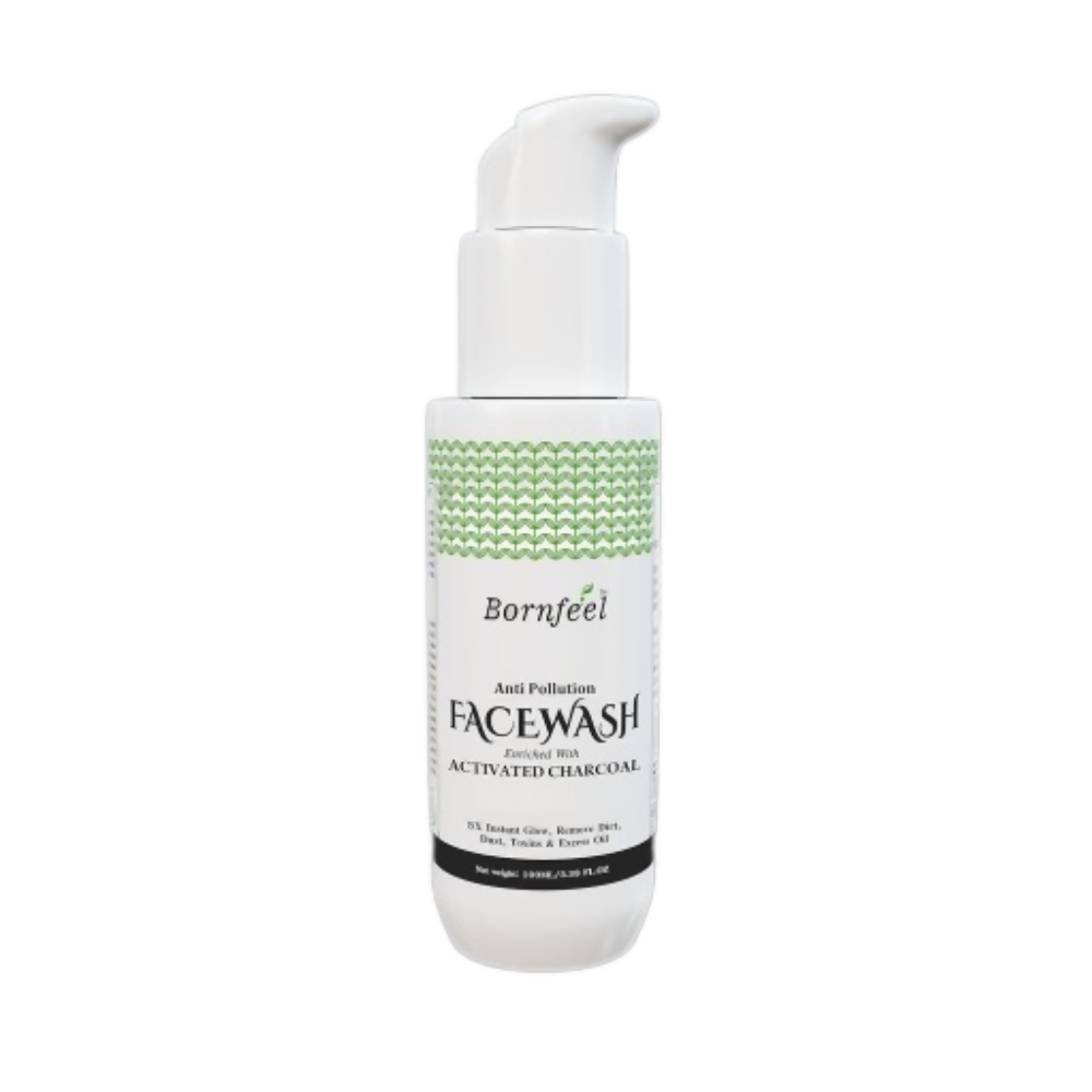 Bornfeel Anti Pollution Face Wash Enriched With Activated Charcoal - Distacart