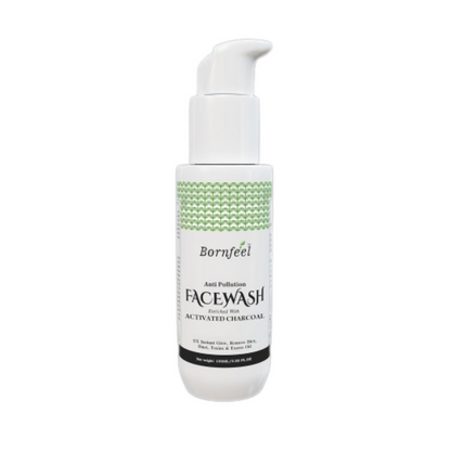Bornfeel Anti Pollution Face Wash Enriched With Activated Charcoal - Distacart