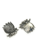 Thumbnail for Mominos Fashion Johar Kamal Silver-Plated Brass Finish Lotus Design Choker For Women - Distacart