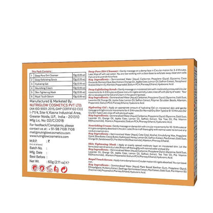 NutriGlow NATURAL'S Advanced Pro Formula Gold Kesar Facial Kit - Distacart