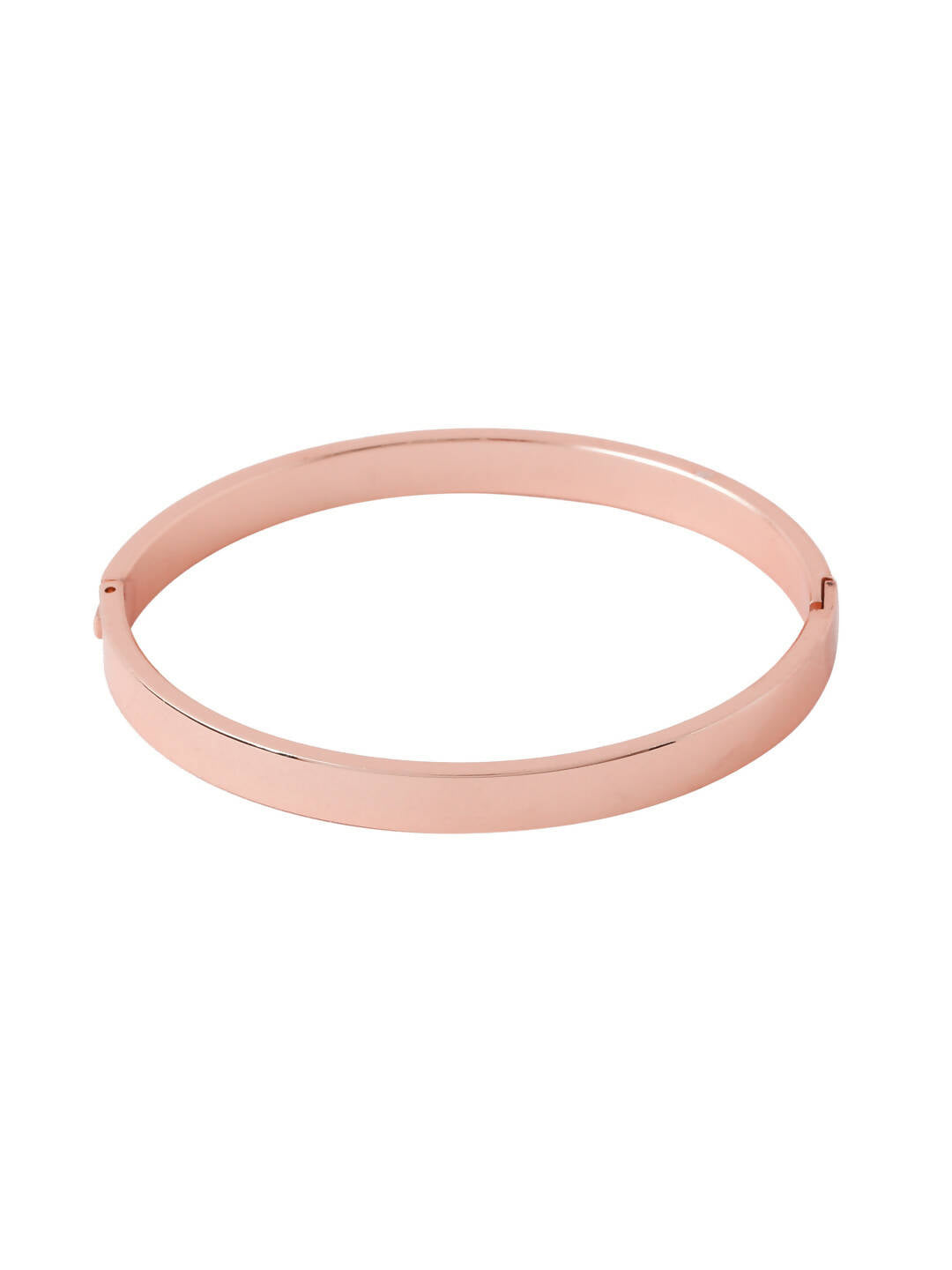 NVR Men's Rose Gold Metal Interlock Kada Bracelet - Distacart
