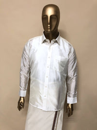 Thumbnail for Rajavivaha Art Silk Cream Color Shirt online