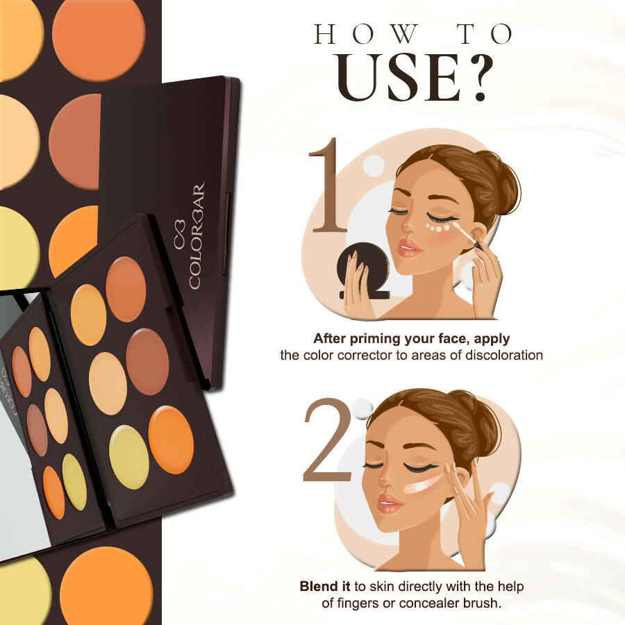 Colorbar 24Hrs Wear Concealer Palette Medium-Deep - Distacart