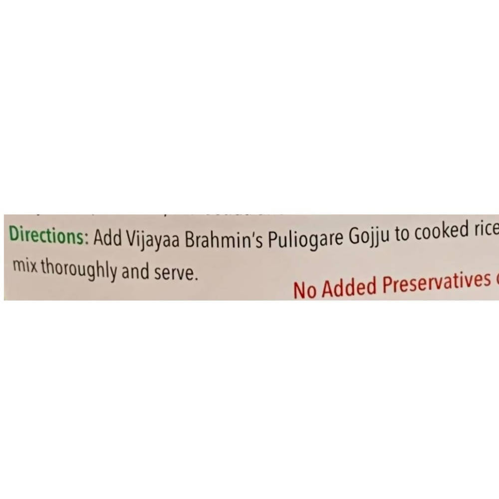 Vijayaa Brahmin's Iyengar Puliogere Gojju 