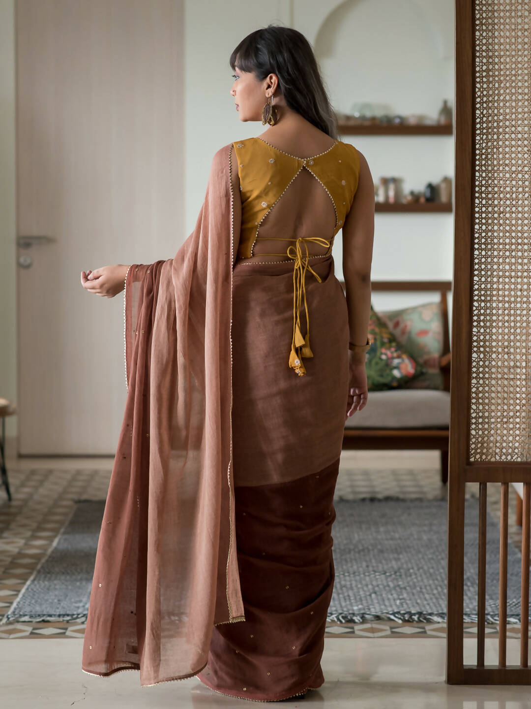 Suta Multi Color Woven Design Pure Cotton Saree - Distacart