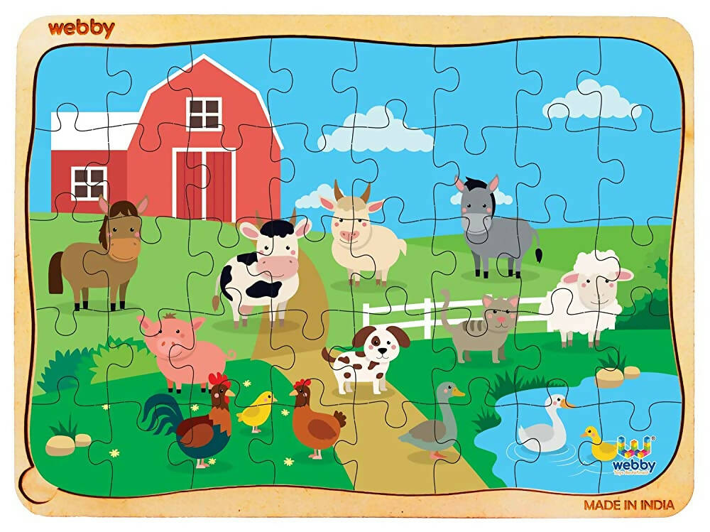 Webby Farm House Wooden Jigsaw Puzzle- 40 Pcs - Distacart