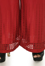 Thumbnail for Mominos Fashion Moeza Reyon Cotton Maroon Color Cut Work Palazzo