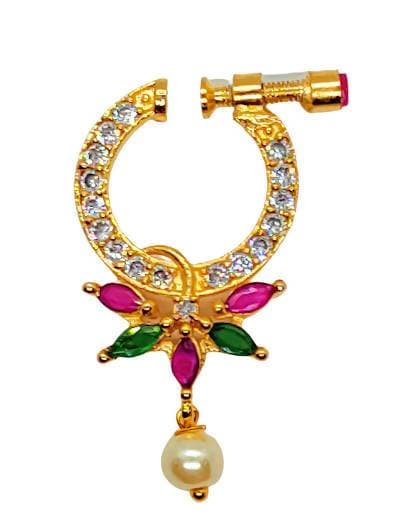 Multicolor AD Designer Beautiful Nose Ring