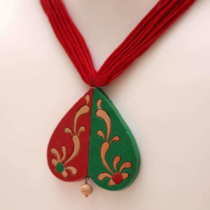Terracotta Jewelry Multi color Heart Shape Jewelry Set