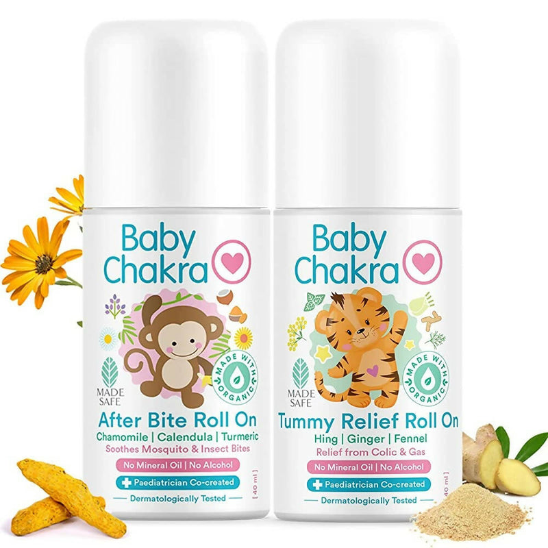 BabyChakra Tummy Relief Roll On &amp; After Bite Roll on Combo - Distacart