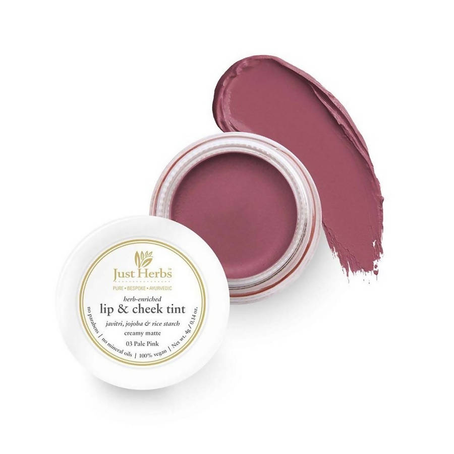 Just Herbs Herb Enriched Lip & Cheek Tint ( Pale_Pink_03 ) (4 Ml) - Distacart