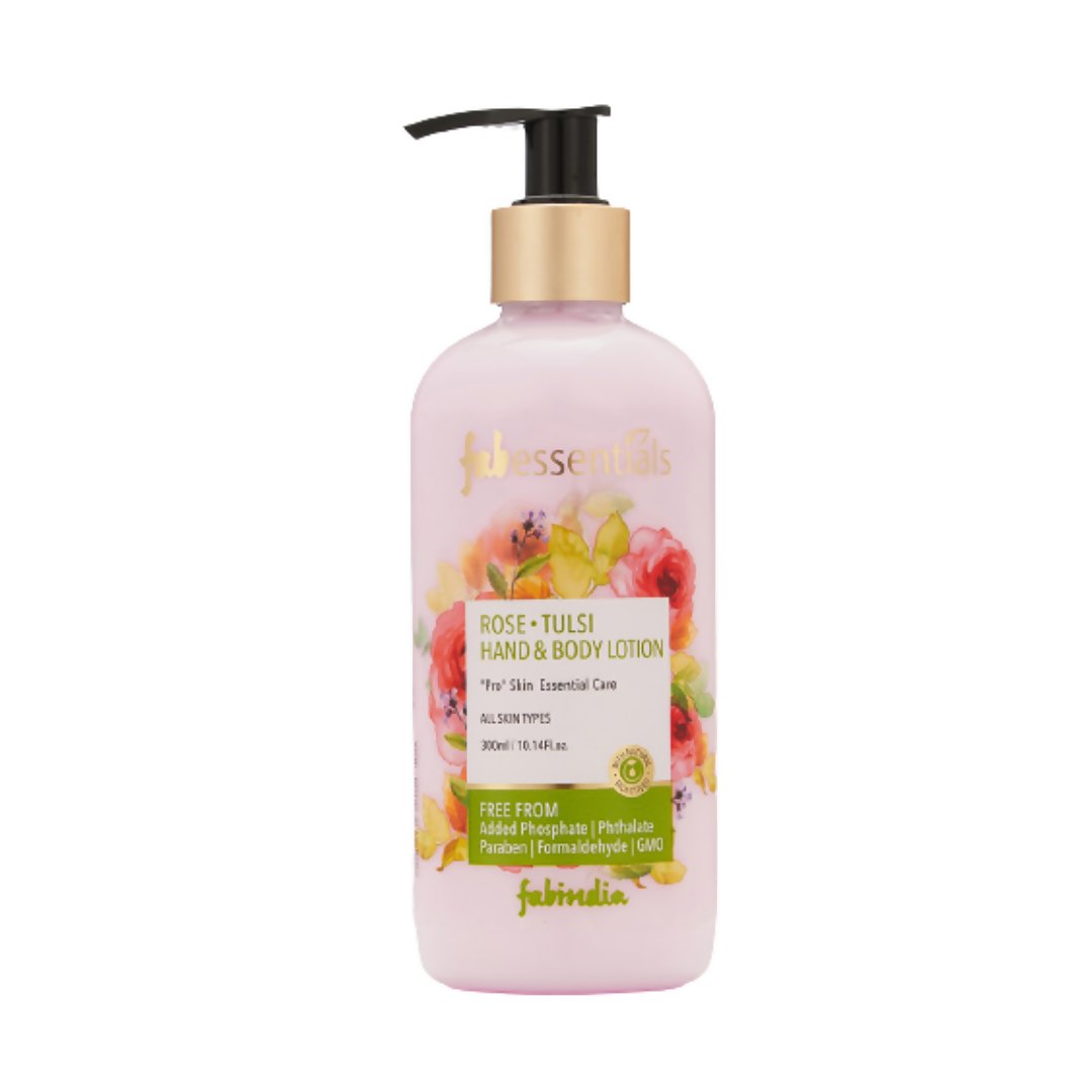 Fabessentials Rose Tulsi Hand & Body Lotion - Distacart