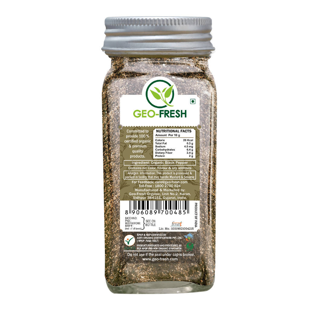 Geo-Fresh Organic Black Pepper Coarse - Distacart