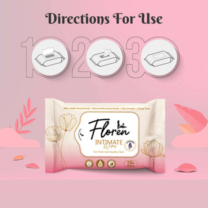 Floren Lavender Intimate Wipes - Distacart