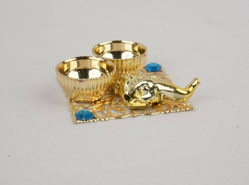 Kundan HandiKrafts Ganesha Square Haldi Kumkum - Distacart
