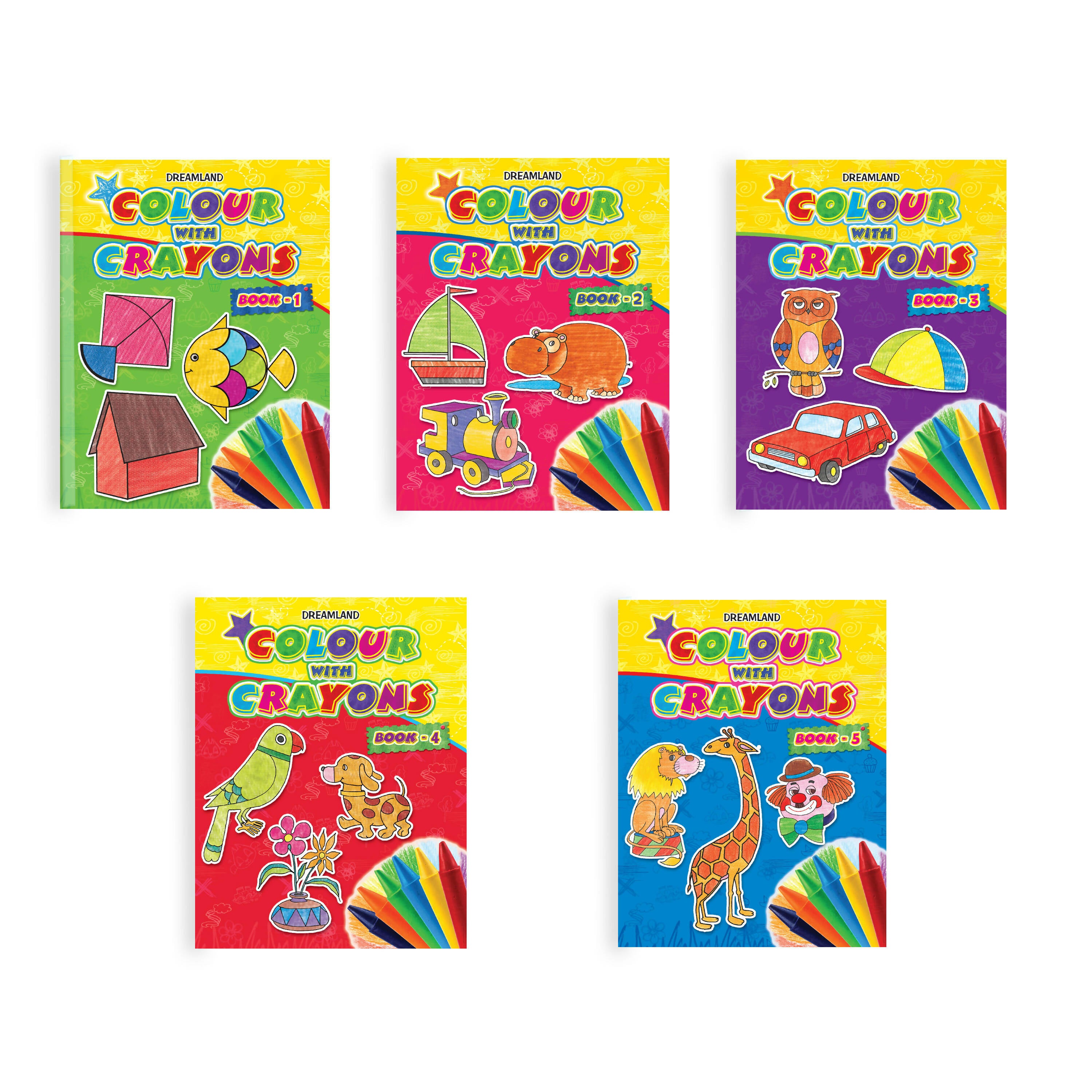 Dreamland Colour With Crayons - 1 to 5 (Pack) - Distacart
