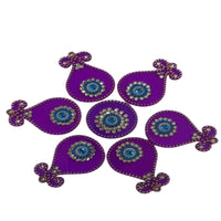 Thumbnail for Kundan HandiKrafts Handcrafted Purple Colour Kundan Rangoli - Distacart
