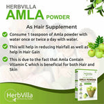 Thumbnail for Herbvilla Amla (Indian Gooseberry) Powder For Hair Growth - Distacart