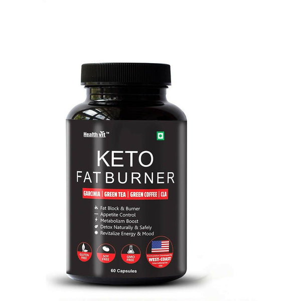 Healthvit Keto Fat Burner With Garcinia, Green Tea, Green Coffee Capsules - Distacart