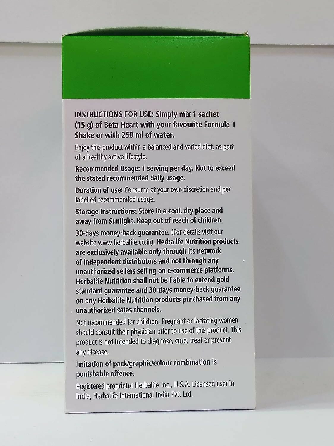 Herbalife Nutrition Beta Heart Vanilla Flavor Powder - Distacart