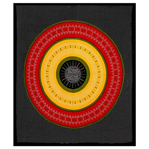 Vamika Printed Cotton Black Color & Multicolor Bedsheet With Pillow Covers (LEOC_BANDJ_BL) - Distacart