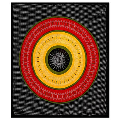 Vamika Printed Cotton Black Color & Multicolor Bedsheet With Pillow Covers (LEOC_BANDJ_BL) - Distacart
