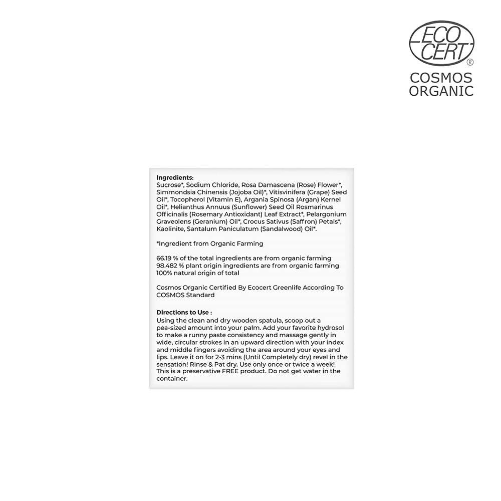 Juicy Chemistry Saffron, Rose & Australian Sandalwood Face Scrub - Distacart