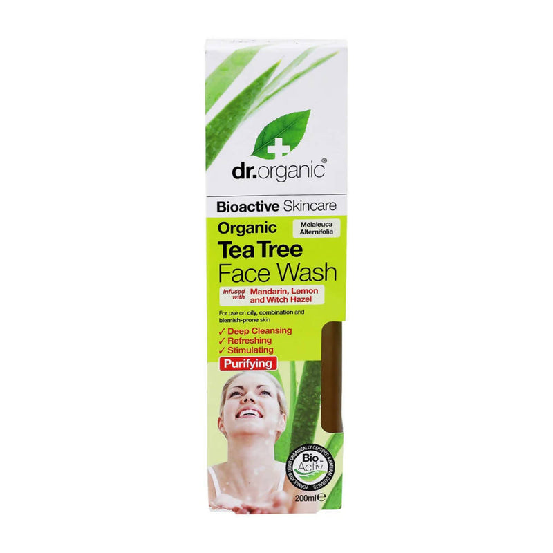 Dr.Organic Tea Tree Face Wash - Distacart
