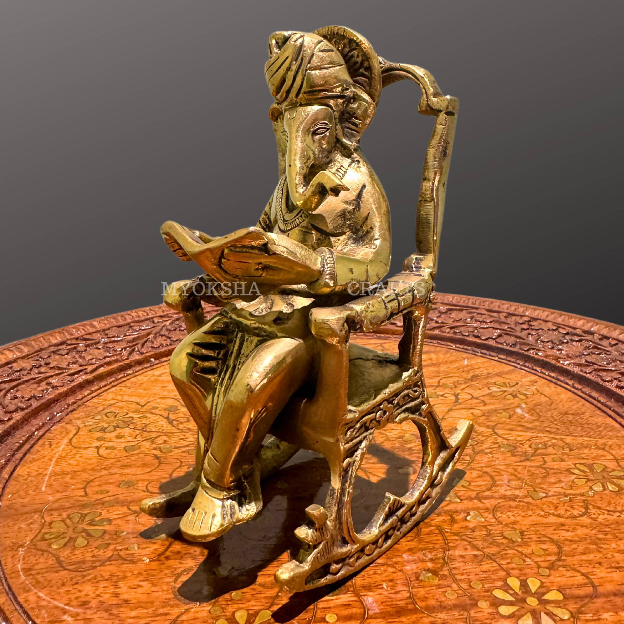 Brass Ganesha on Rocking Chair Reading Nooks - Distacart