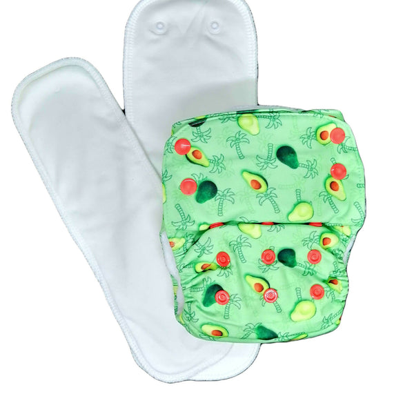 Kindermum Nano Aio Cloth Diaper With 2 Organic Cotton Inserts- Avo-cuddle For Kids - Distacart