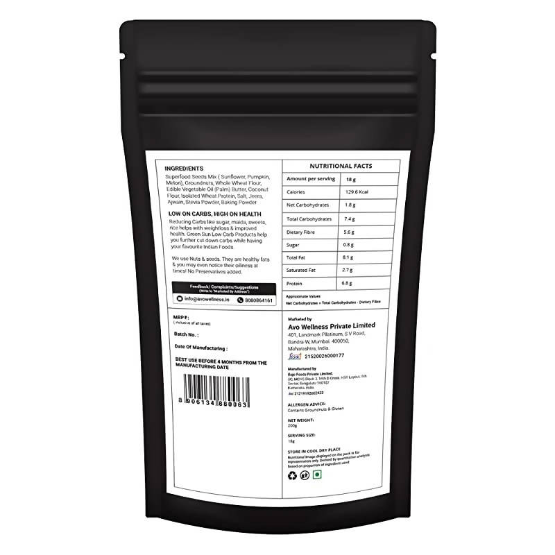 Green Sun Low Carb Jeera Biscuits