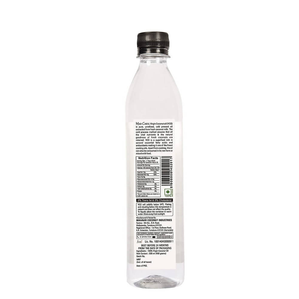 Max Care Cold Pressed Virgin Coconut Oil - Distacart