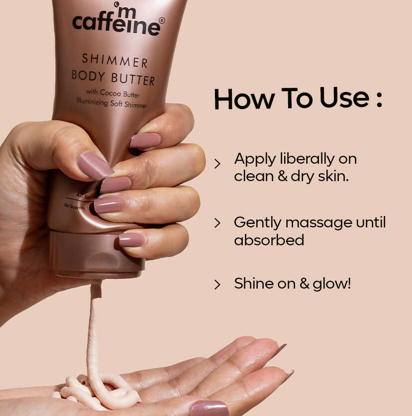 mCaffeine Shimmer Body Butter with Cocoa Butter - Distacart