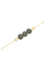 Thumbnail for Mominos Fashion Joharkamal Gold-Plated Brass Finish Stone Choker For Women & Girls (Grey) - Distacart
