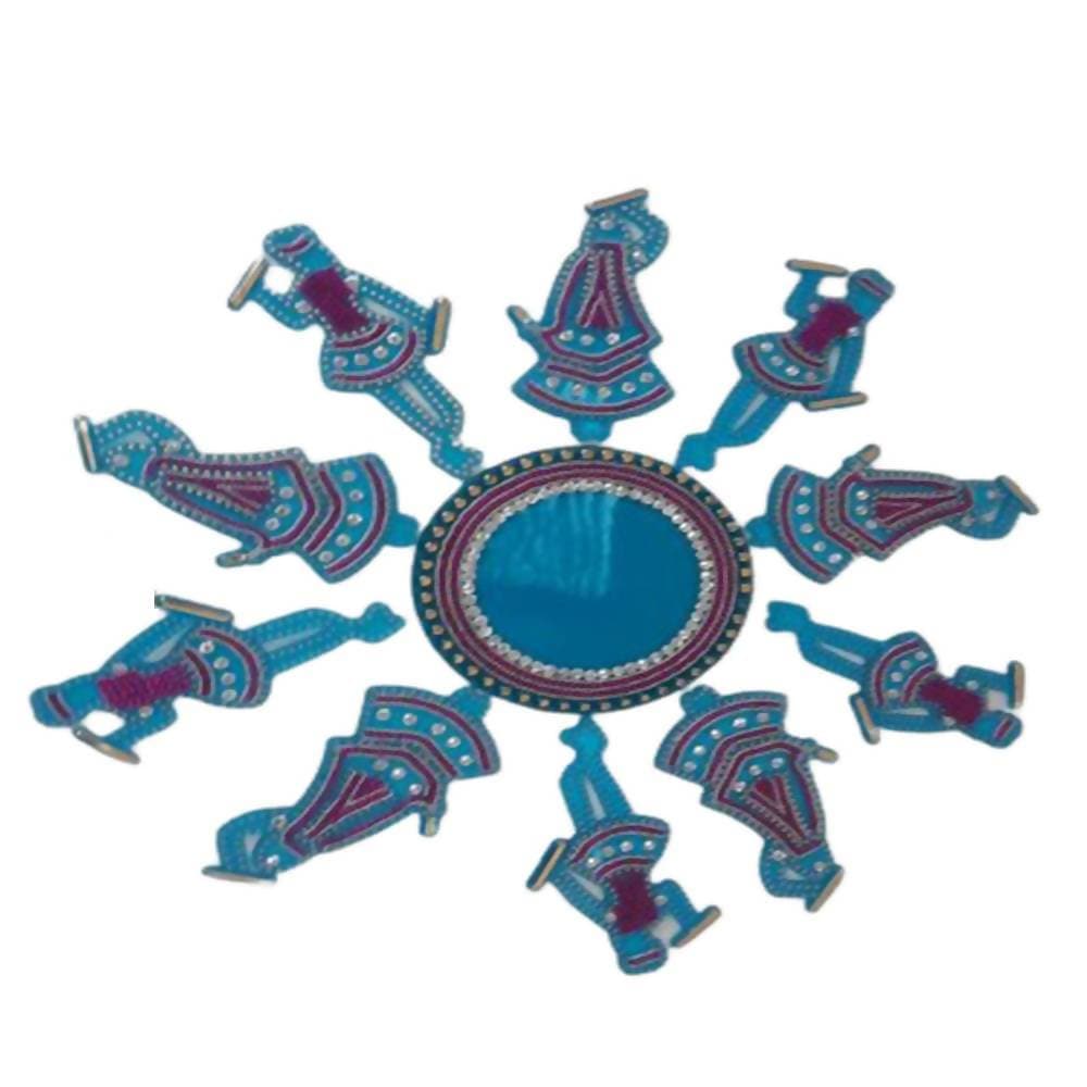 Kundan HandiKrafts Acrylic Sky Blue Colour Jumbo Rangoli - Distacart