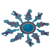 Thumbnail for Kundan HandiKrafts Acrylic Sky Blue Colour Jumbo Rangoli - Distacart