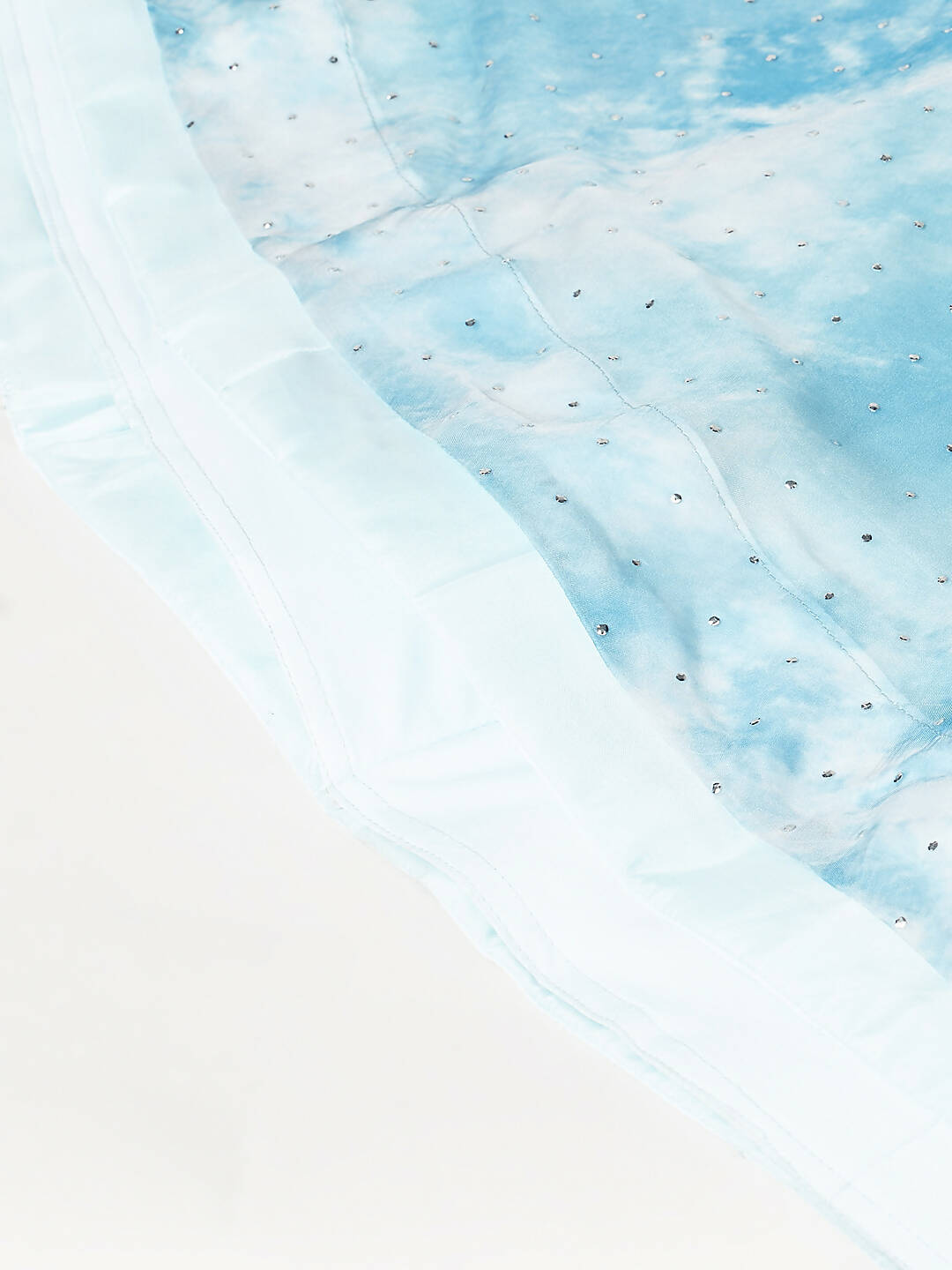 House of Panchhi Turquoise Blue Organza Floral Printed Lehenga choli & Dupatta - Distacart