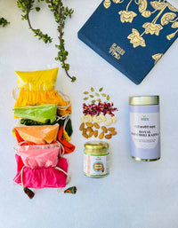 Thumbnail for Shuddh Natural Ubtan Based Herbal Gulal | Ayurvedic Thandai Powder |Kashmiri Kahwa| Holi Gift Hamper - Distacart