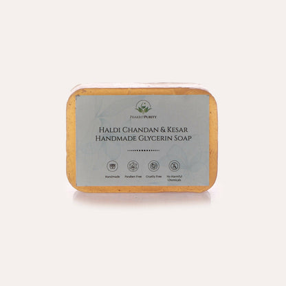 PrakritPurity Haldi Chandan & Kesar Handmade Glycerin Soap - Distacart