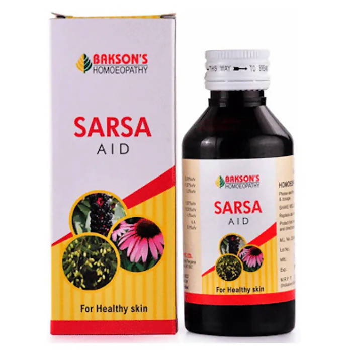 Bakson's Homeopathy Sarsa Aid Syrup - Distacart