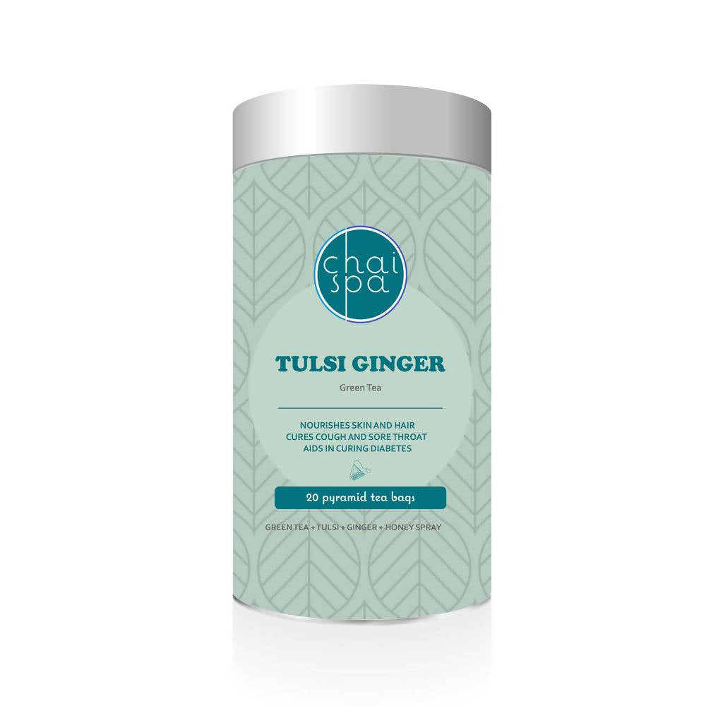 Chai Spa Tulsi Ginger Green Tea - Distacart