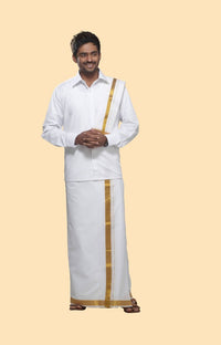 Thumbnail for Rajavivaha Cotton White Color Shirt