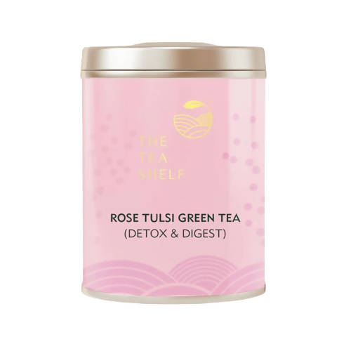 The Tea Shelf Rose Tulsi Green Tea - Distacart