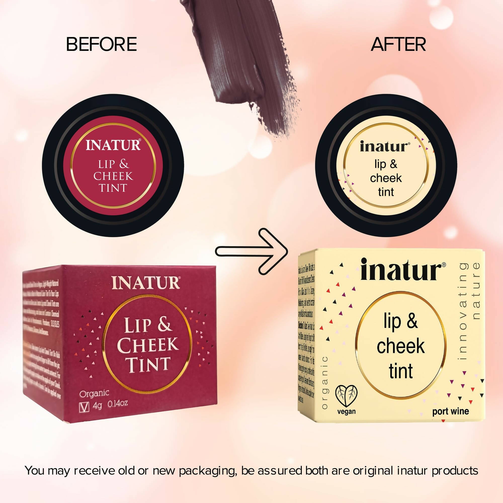 Inatur Lip and Cheek Tint Port Wine - Distacart