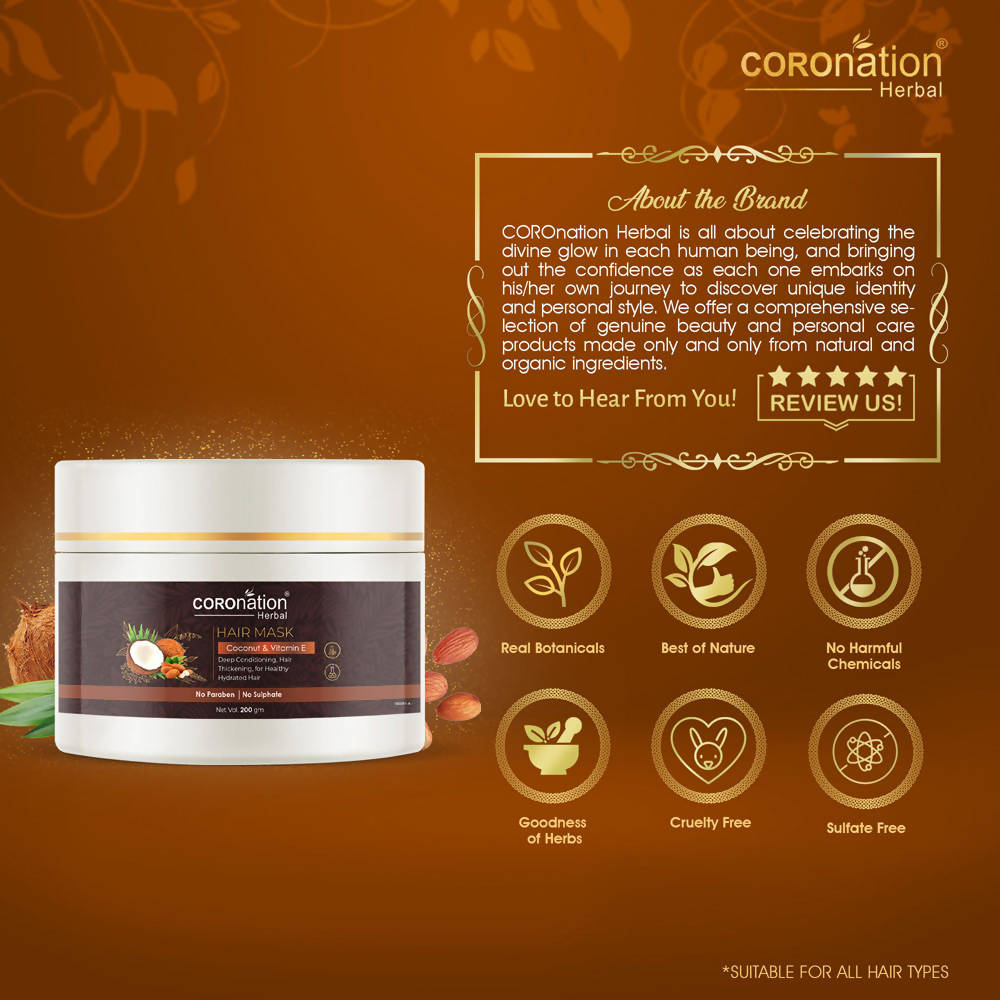 Coronation Herbal Coconut and Vitamin E Hair Mask - Distacart