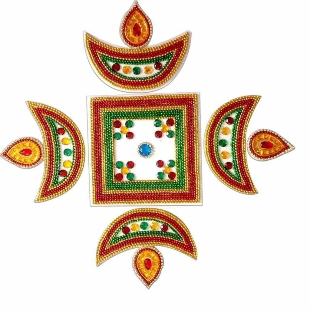 Kundan Rangoli For Puja Floor decoration & Wall Decoration - Distacart