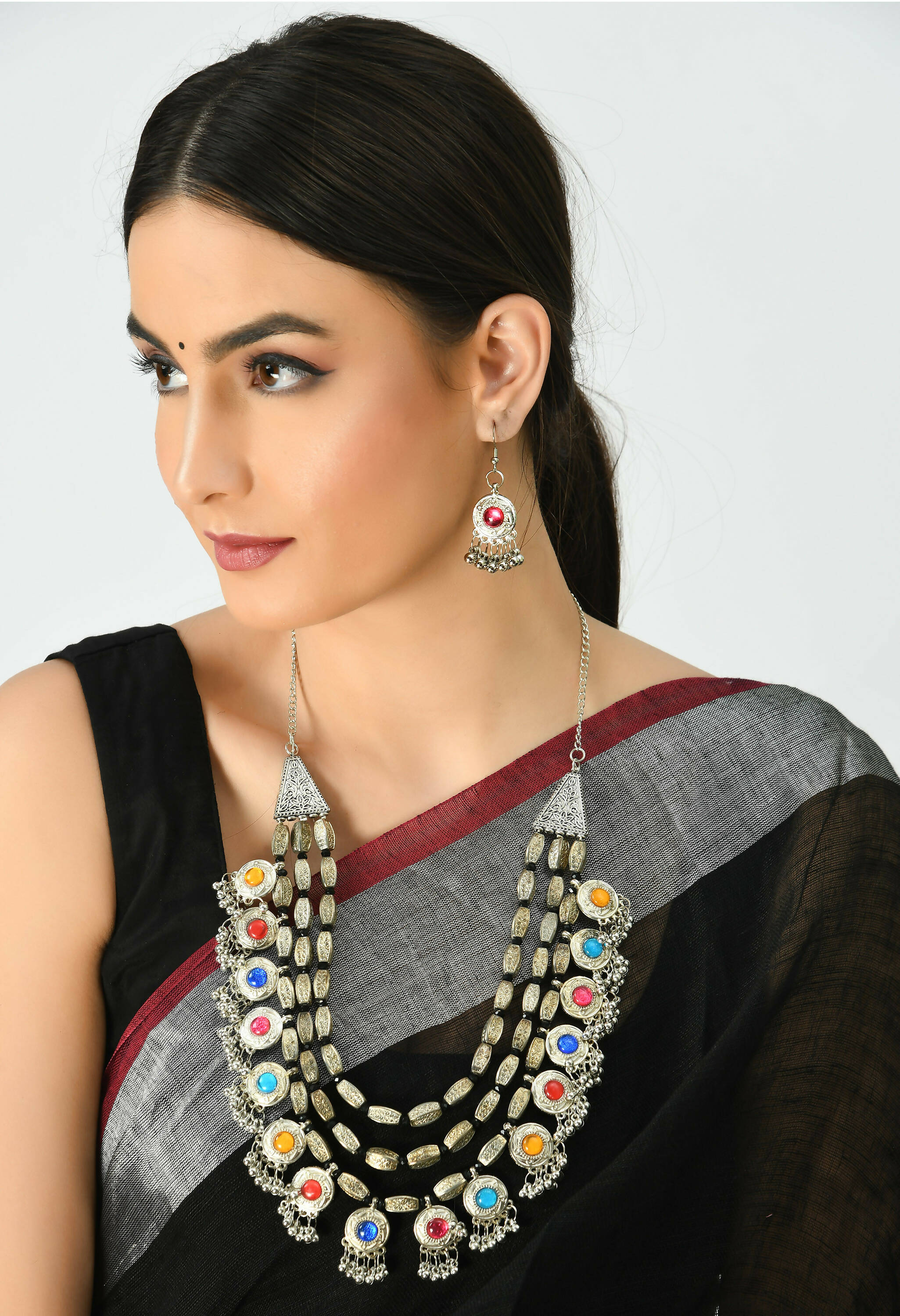 Mominos Fashion Johar Kamal Handicraft Finish Kundan Work Long Necklace For Women (Multi) - Distacart