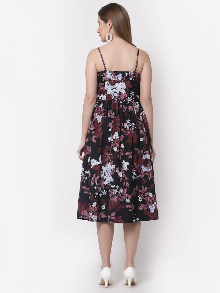 Myshka Multi Color Crepe Printed Dress