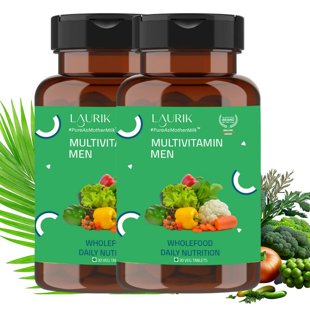 Laurik Multivitamin Tablets For Men | Vitamin A, C, D ,E With B Vitamins, Iron, Zinc & Calcium Supplements For Overall Health - Distacart